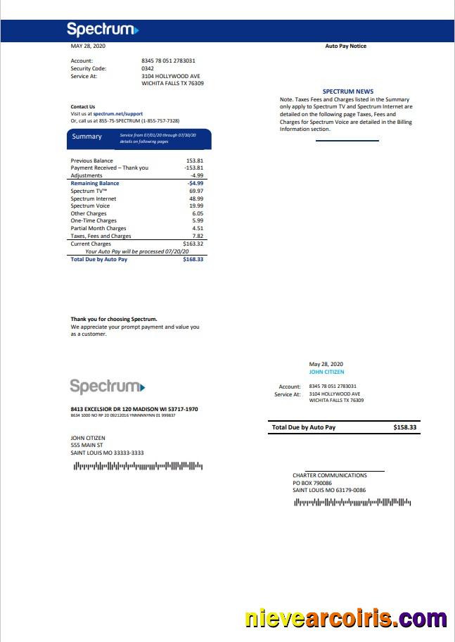 USA Spectrum utility bill